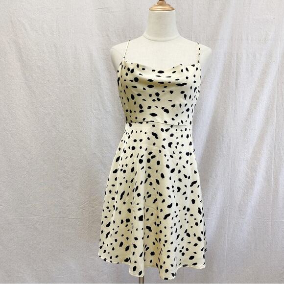 ASTR the label leopard print slip cowl neck skater A Line dress Size Small - Picture 5 of 15